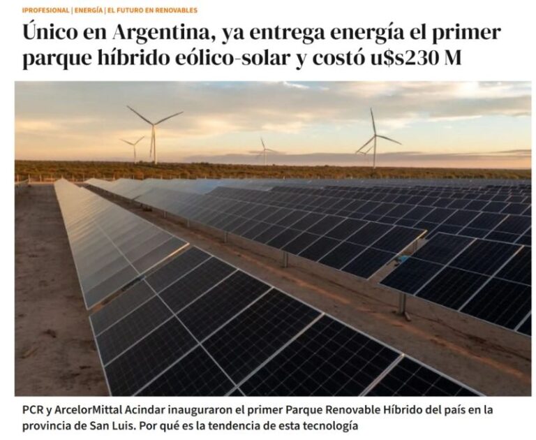 Argntina first hybrid wind – solar park is now operational
